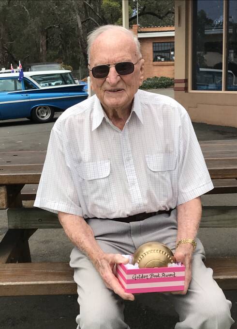 Golden bowl: Eddie Vormister is still playing at age 100.