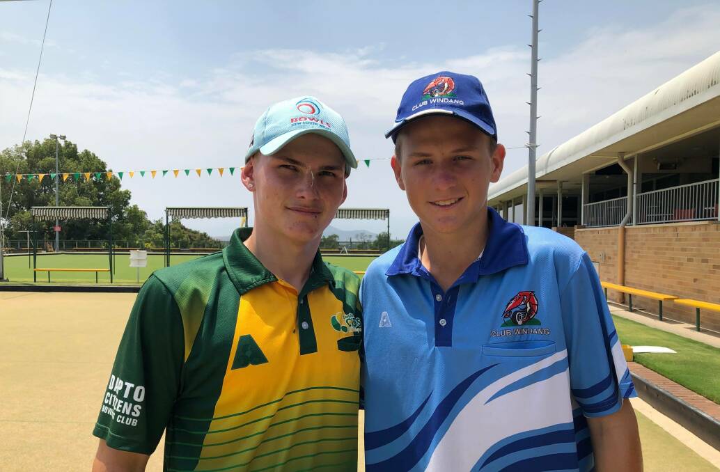 Talent: Toby Peters (left) defeated Daniel Davies at Bomaderry BC to qualify for the NSW Under 25s Singles finals. Picture: Daniel Hiscox