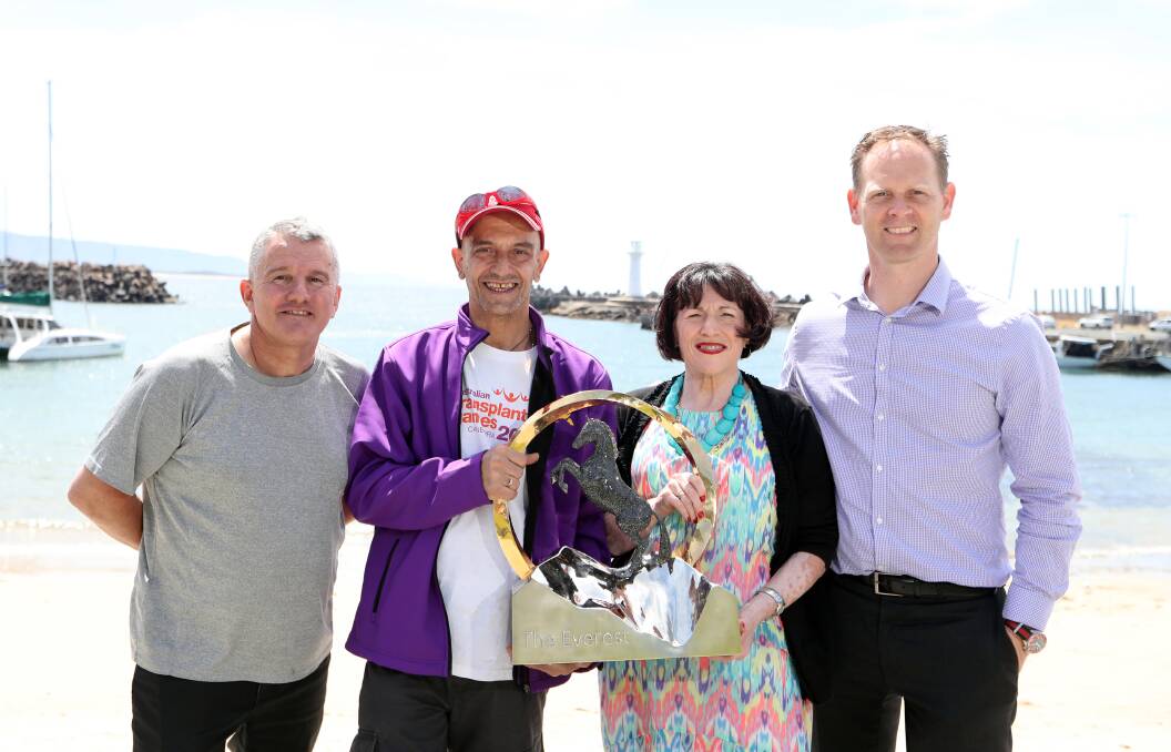 Success story: Redzel connections Tony Kocovski, Peter Piras, Patricia Di Marco and Chris Ward at Belmore Basin after winning in 2017. Picture: Sylvia Liber