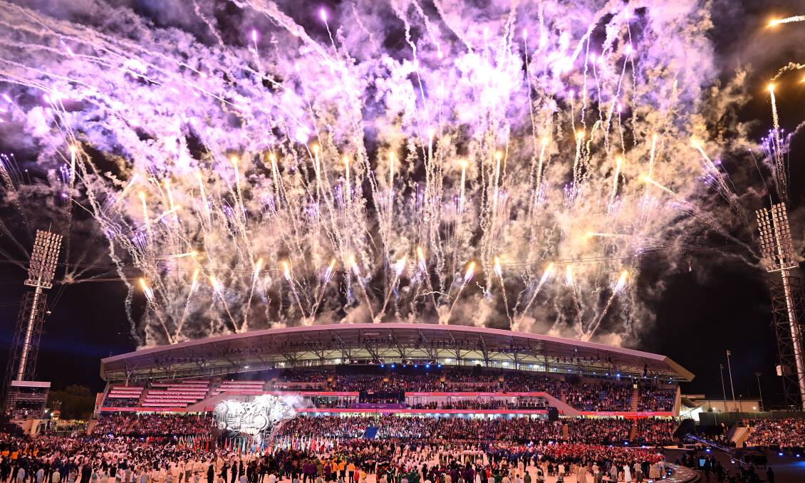 Fireworks: The Commonwealth Games opening ceremony in Birmingham. Picture: Karwai Tang/WireImage
