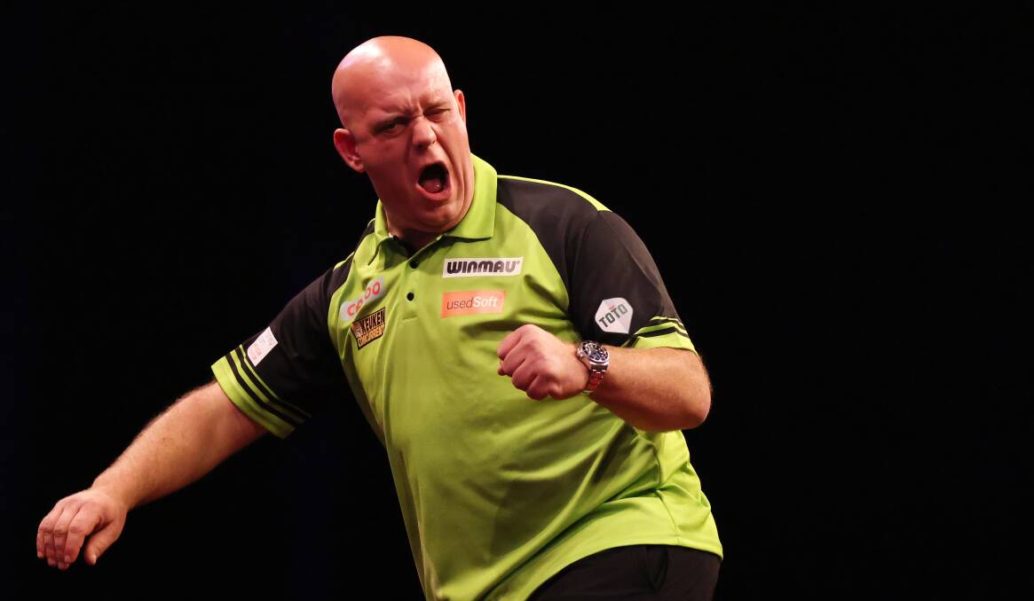 Back in action: Michael van Gerwen is competing in Townsville and Wollongong. Picture: George Wood/Getty Images