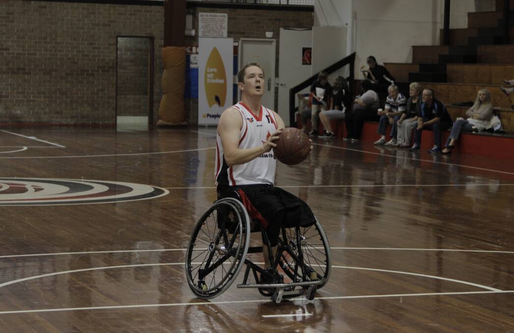 Aiming high: Wollongong Roller Hawks player Brett Stibners is preparing for another Paralympic campaign. Picture: Geoff Adams