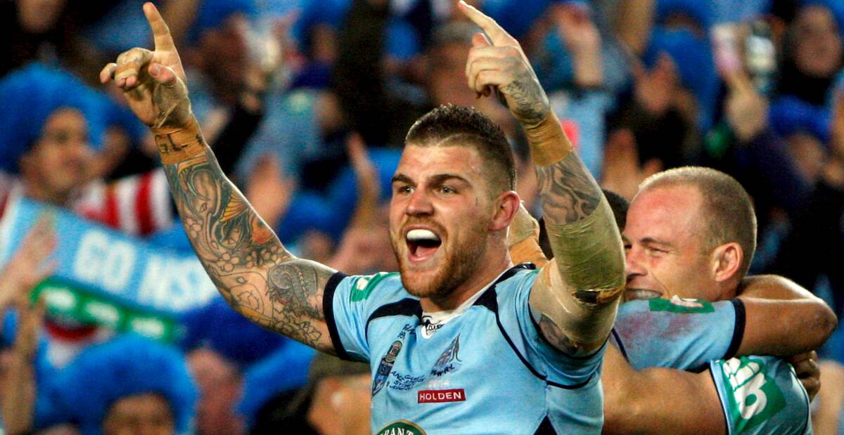 Winning feeling: Can Josh Dugan and NSW win back the State of Origin shield for just the second time in a decade? Picture: Getty Images