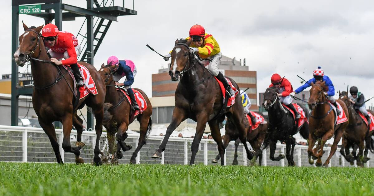 Red alert: Missile Mantra (left) is favourite for the Group 3 Kembla Grange Classic. Picture: Natasha Morello/Racing Photos via Getty Images