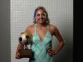 Rising star: Mackenzie Hawkesby receives Sydney FC's top women's honour at the club's annual presentation. Picture: Jason McCawley/Getty Images