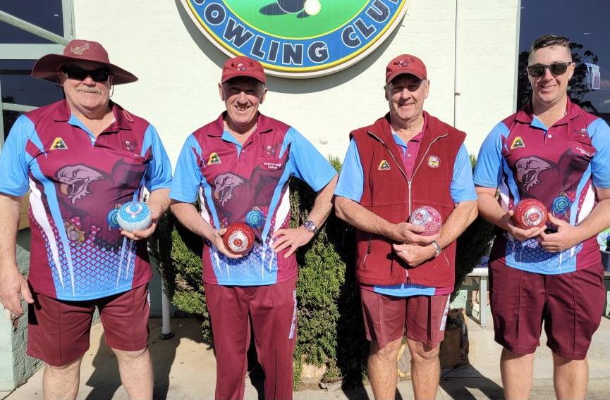 Champs: Trent Thompson, Tony Murphy, Rod Raftery and Corey Thompson have won the Albion Park Club Fours.