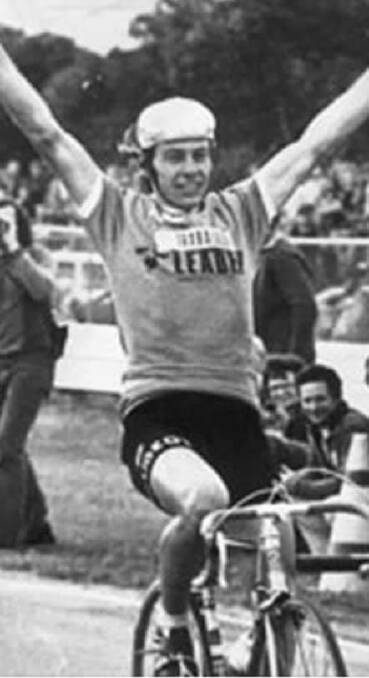 Champion: John Trevorrow winning final stage of the 1979 Sun Tour 