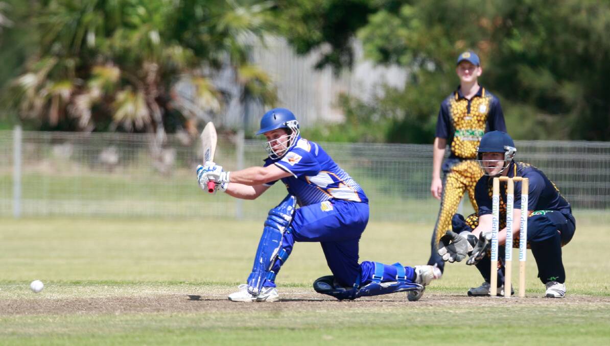 Swept away: Kiama's Randall Starr looks for runs on the on-side during the victory over Lake Illawarra. Picture: Georgia Matts