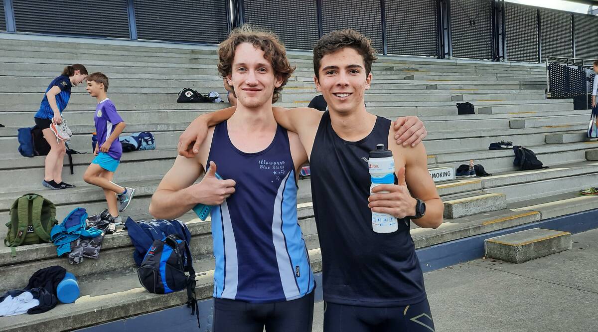 On track: Blue Stars athletes Ethan thickett and Damon Streigher have enjoyed the winter season. 