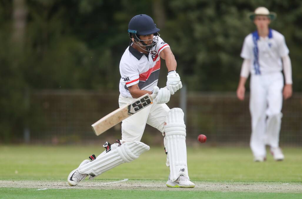 Aiming up: The Rail's Saurav Bisht looks down the ground earlier this season. Picture: Adam McLean