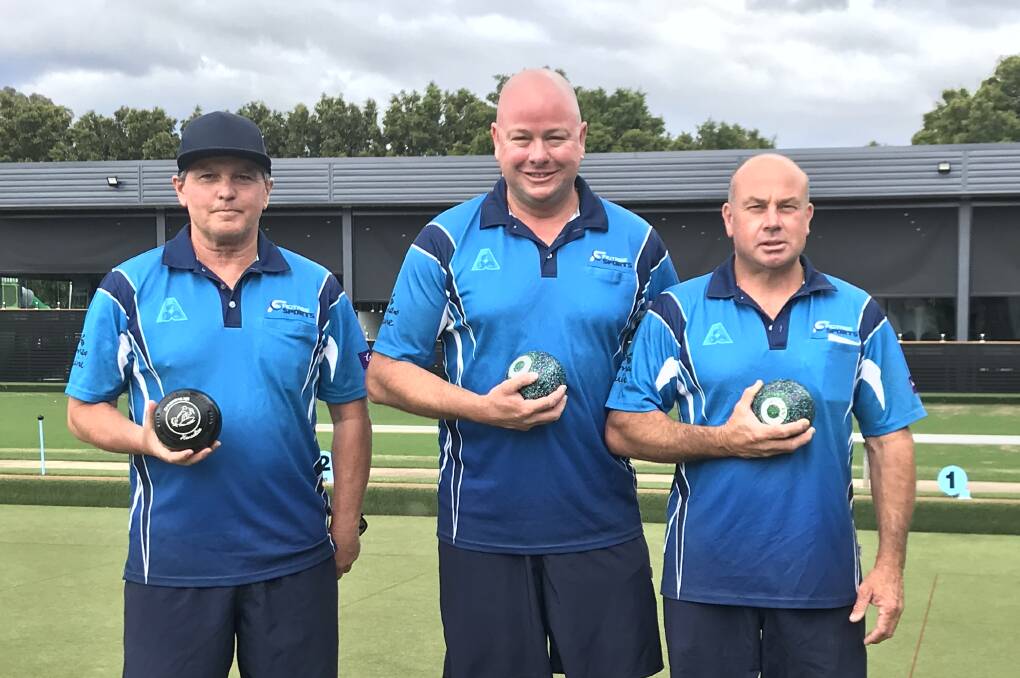 Contest: The Figtree Major Pairs final between John Chetcuti and Dave Ciliegi against Mark Kesby and Gordon Young remains up for grabs. Picture: Mike Driscoll