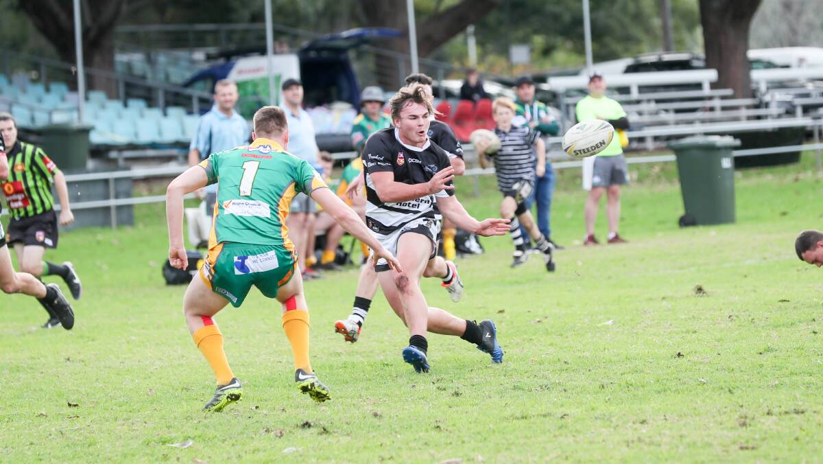 Double trouble: Berry-Shoalhaven Heads fullback Josh Coulter scored twice in the Magpies' win over Albion Park-Oak Flats. Picture: Courtney Ward