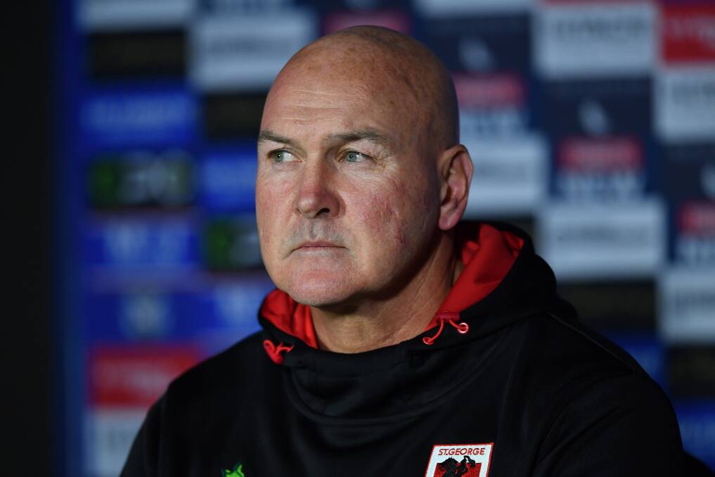 Under pressure: Dragons coach Paul McGregor's future will be discussed at a board meeting on Tuesday. Picture: Robb Cox/NRL Imagery