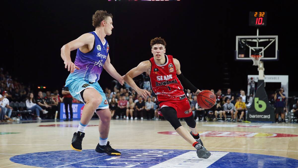 Triple double: LaMelo Ball. Picture: Anthony Au-Yeung/Getty Images