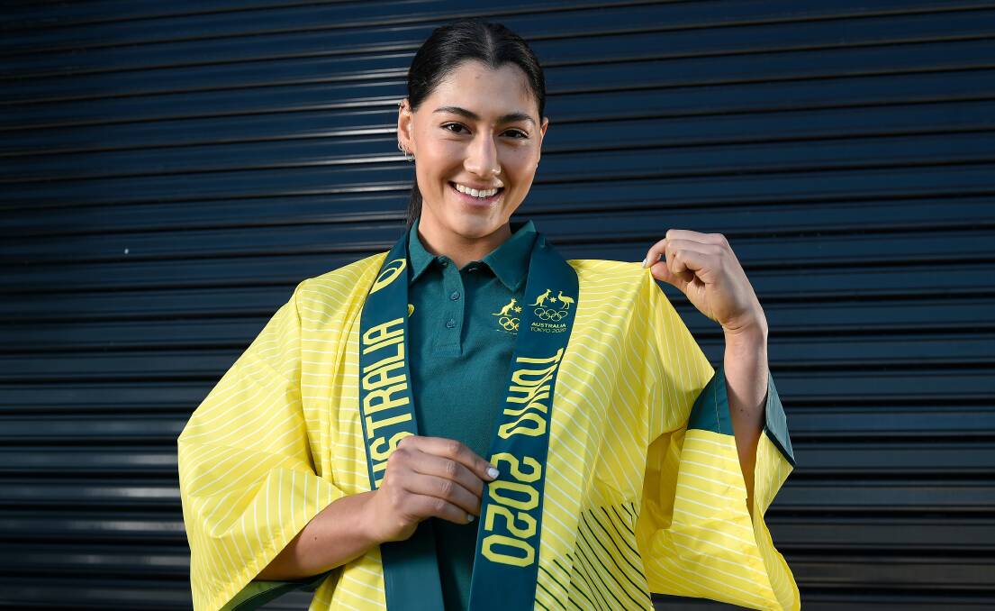 Green and bold: Illawarra BMX talent Saya Sakakibara will compete for Australia in Tokyo. Picture: Matt Roberts/Getty Images