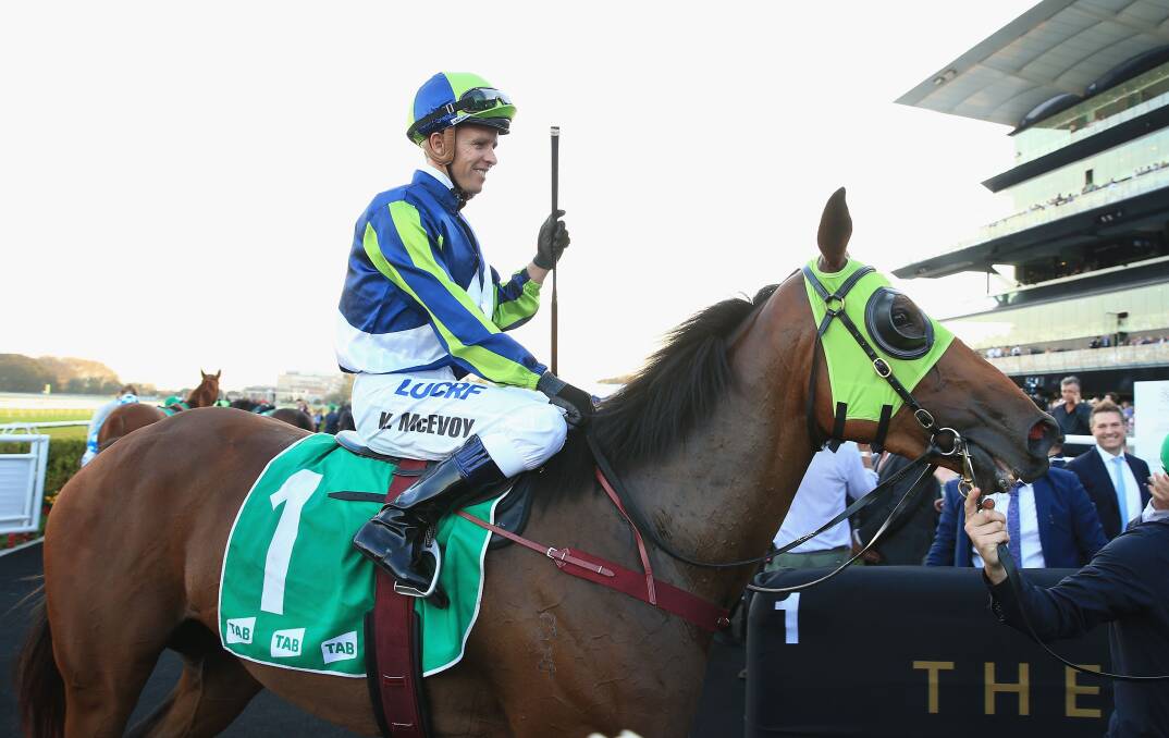 Chance: Luvaluva with Kerrin McEvoy on board in April. Picture: Mark Evans/Getty Images