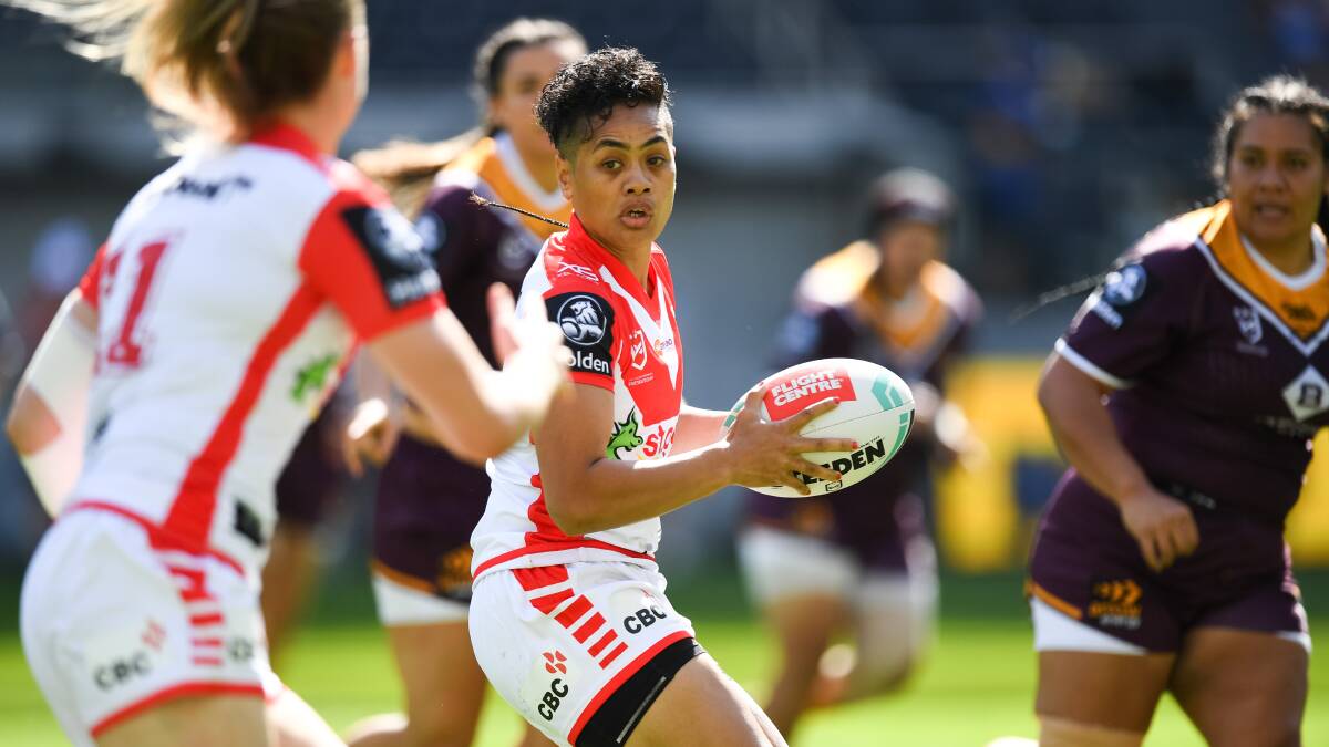 Impressive: Dragons playmaker Kimiora Nati was a standout in the loss to Brisbane at Bankwest Stadium on Sunday. Picture: Nathan Hopkins/NRL Imagery