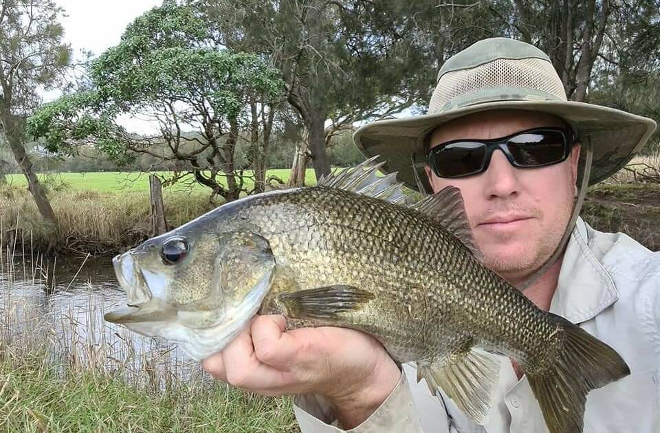 Caught: Mark Pascot with yet another local bass from a secret location.