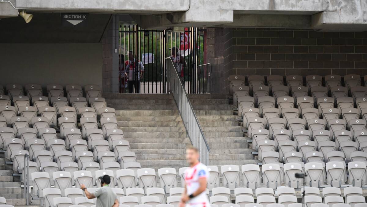 Lockout: Dragons fans. Picture: NRL Imagery