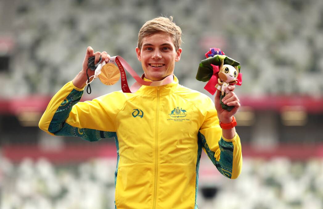 Golden glow: Paralympian James Turner. Picture: Adam Pretty/Getty Images
