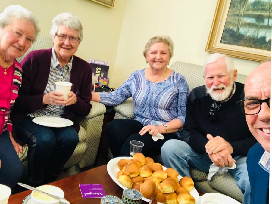 Meaningful conversations: Warrigal CEO Mark Sewell (right) with the OPAG (Older Persons Advisory Group) meet to discuss and give advice on some very tricky topics that can affect older persons in care.