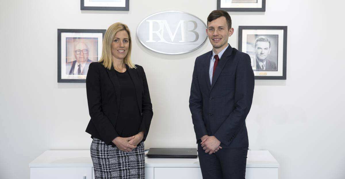Dedicated: Claire Osborne and Bradley Peterson from the RMB Lawyers Family Law team are experienced in all areas of family law and can offer understanding and strong representation.