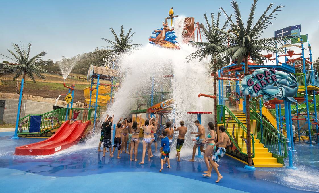 Banjo's Billabong: A spectacular four storey interactive aqua play structure with over 198 different water features crowned by a huge water bucket.