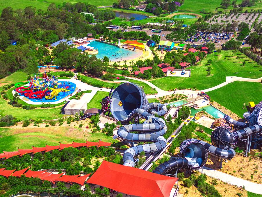 Acres of fun: Jamberoo Action Park is loaded with action-packed water thrill rides, aqua play areas and landscaped gardens and parklands.