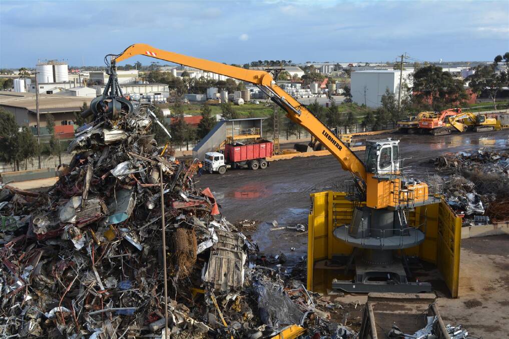 Recycling scrap metals: This helps feed into low carbon-steel production and supply to local infrastructure, building and construction. Photo: Supplied