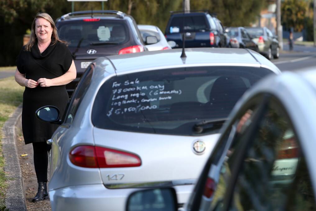ABOMINATION: Councillor Janice Kershaw is calling for an end to the practice of "pop-up car yards". Picture: Sylvia Liber