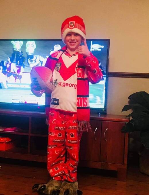 Oliver became a passionate Dragons supporter from an early age. Picture: supplied 