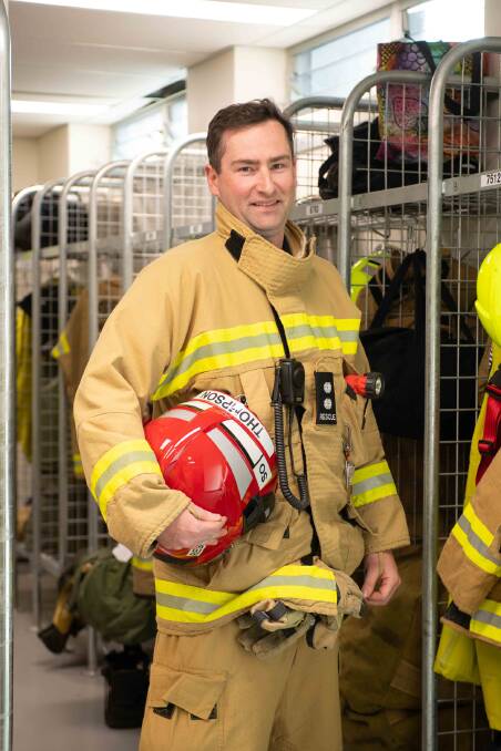 Bulli father-of-two Cameron Thompson, a firefighter for 14 year, says the recruitment process is more competitive than ever. Picture: supplied 