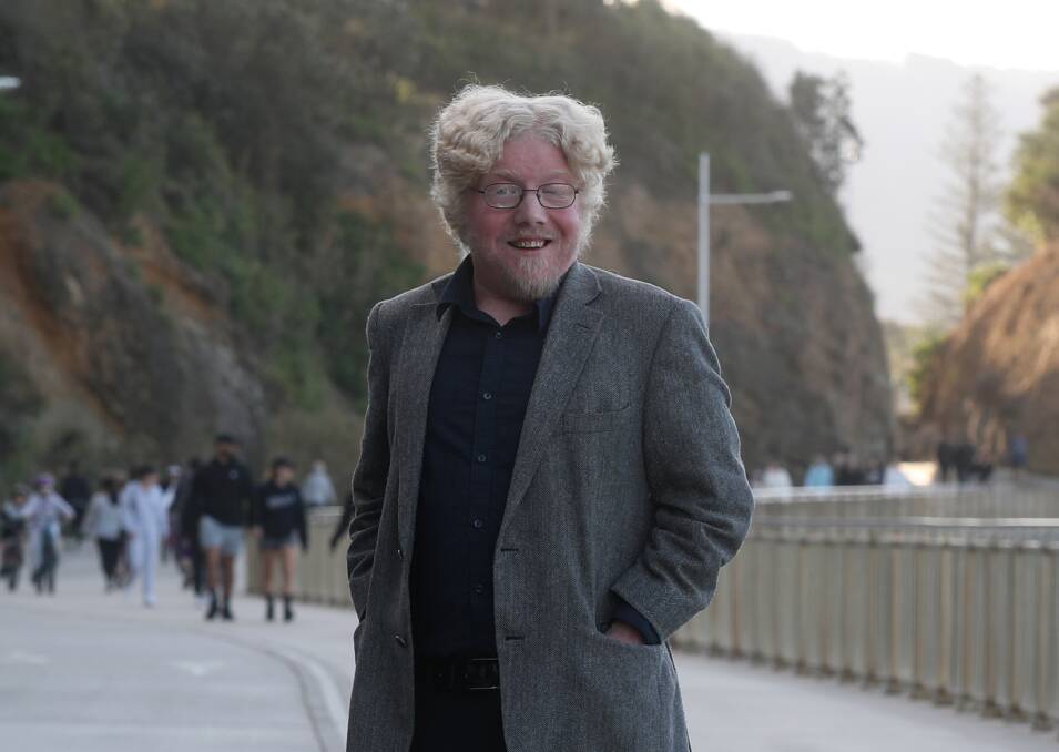 Award winning researcher Dr André Brett at Wollongong's Blue Mile - once an industrial railway that led to Wollongong Harbour. Picture: Robert Peet 