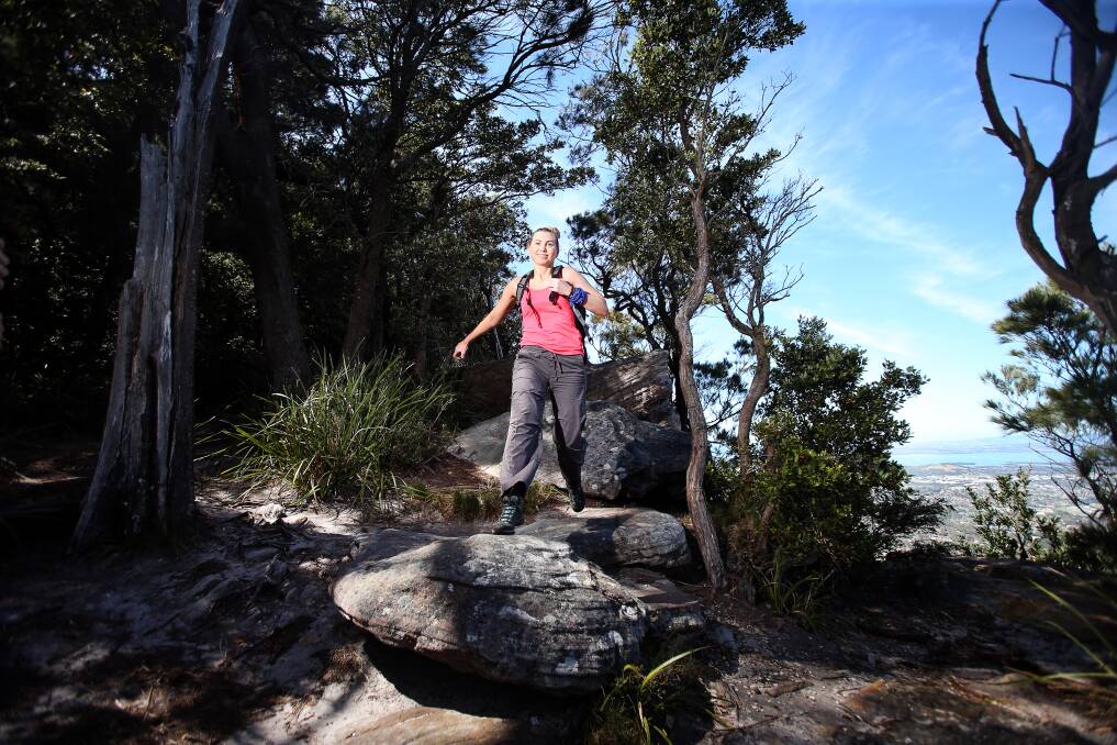 EXPLORER: Jenae Johnston sets off on a trail at Mt Keira, one of the treks that has inspired her new guided venture, Bushwalk the Gong. Picture: Sylvia Liber