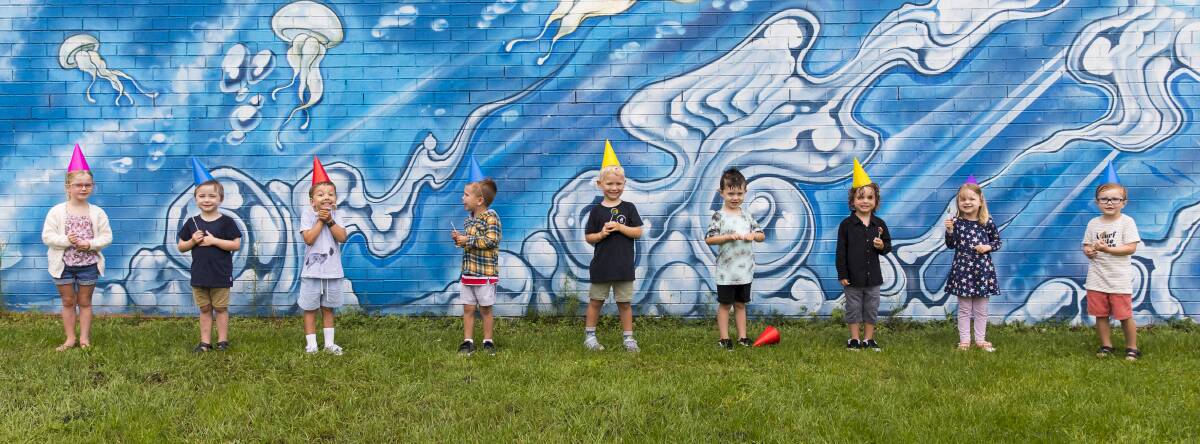 Wanderers: This year's shoot took place against a mural wall in Corrimal. Picture: Anna Warr 