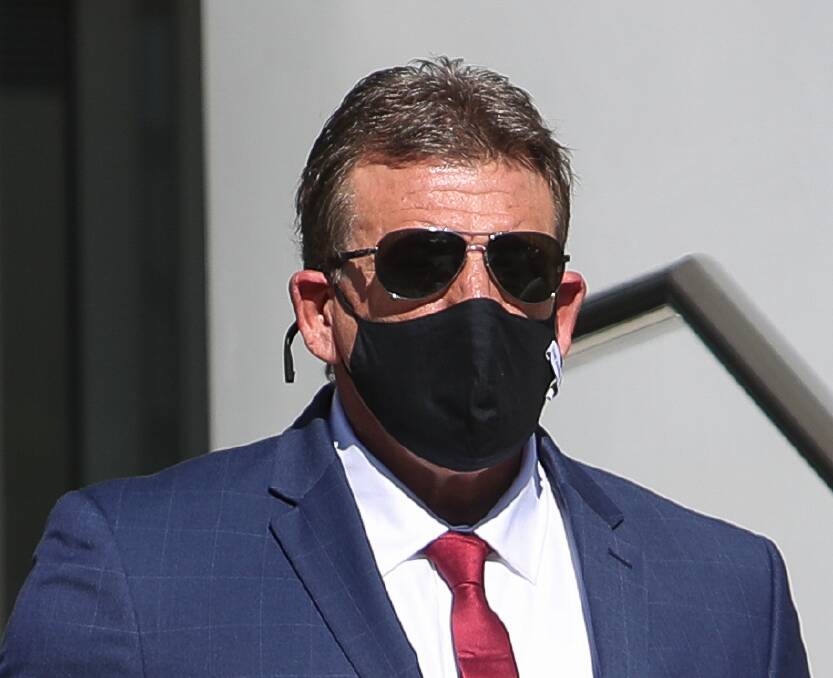 Massimo Sammarco departs Wollongong Courthouse on Tuesday. 