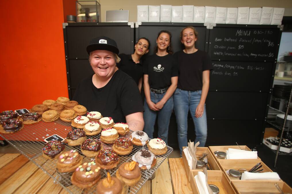 Megan Manns, with staffers Carli Bell, Chloe Jenson and Tanita Gordon, began trading on Rothery St earlier this month. 
