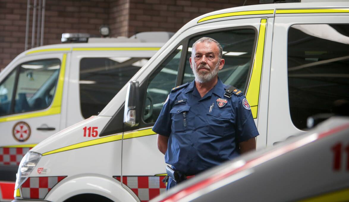 ON ALERT: Illawarra paramedic Norm Rees is readying for a busy New Year's Eve. Picture: Adam McLean