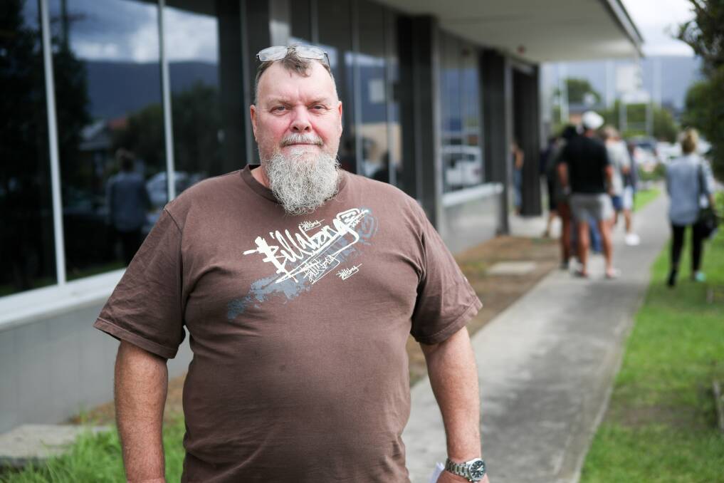David Doward, 58, was among many first-timers to the Centrelink queue. 