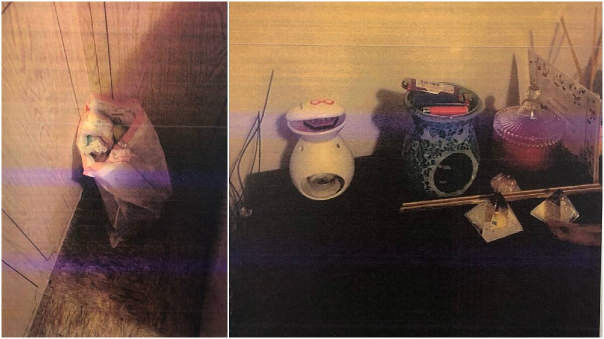 Pictures tendered to the court, including one showing lighters within the child's reach.