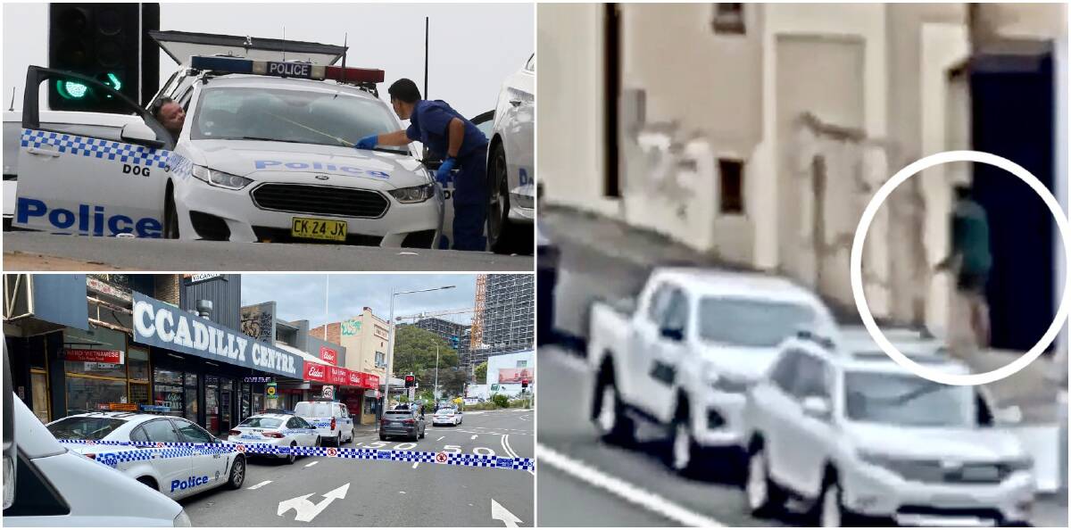 Lothian (pictured right) allegedly shot at a police car and a van before turning the gun on himself, in an incident that shut down part of the CBD. 