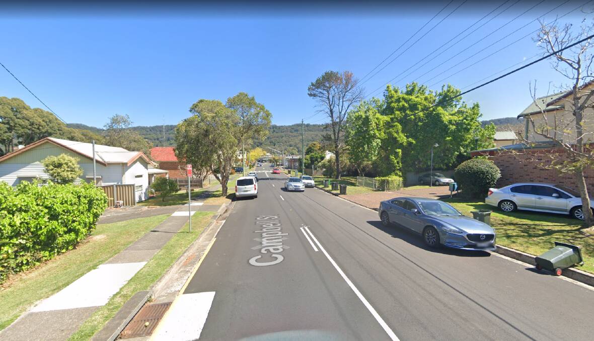 Police found the injured dad lying on a Campbell St, Woonona footpath, with bleeding head wounds and a collapsed lung. Picture: Google Maps. 