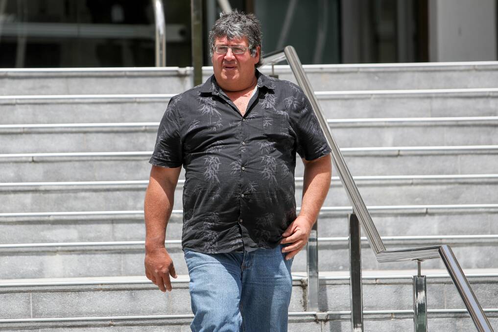 Pasquale Brancatisano departs Wollongong Courthouse on Friday. 