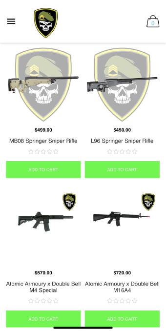 Sammarco purchased the guns from this website, belonging to a Queensland-based company. 