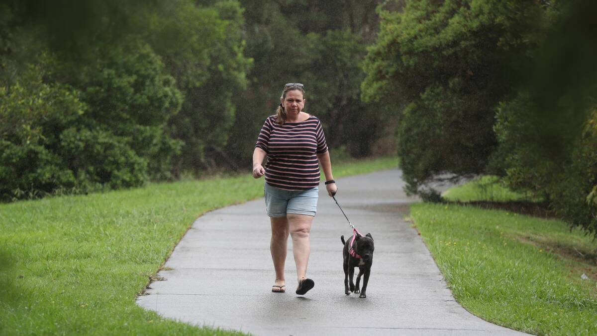 Ms Taafe said she had only recently regained the courage to walk her dog again. Picture: Robert Peet 