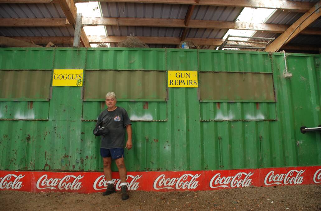 Mr Marousis used shipping containers to set up his paintball business 19 years ago. Picture: Angela Thompson