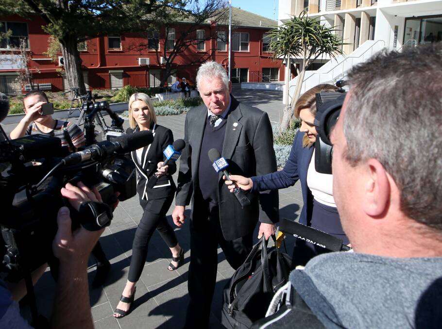 Retired detective Philip Findlay departs Wollongong Courthouse on Friday. Picture: Sylvia Liber 