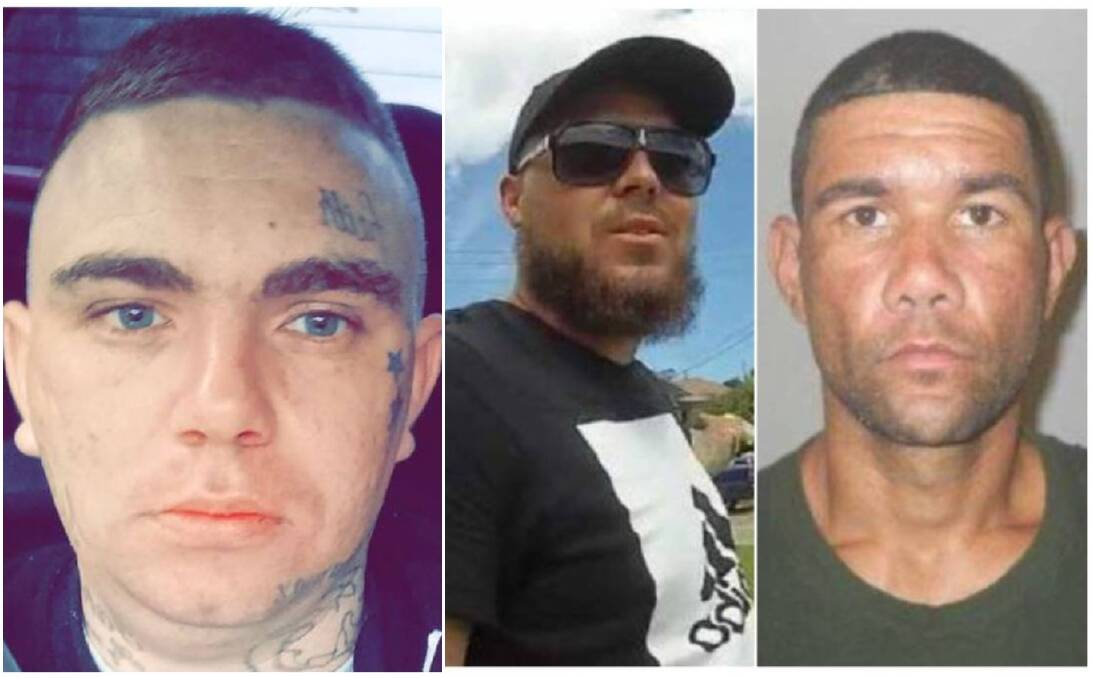 On trial: Darren Butler (middle) and Andrew Russell (right) are defending manslaughter allegations stemming from road crash that claimed the life of Daniel Merrett (left). 