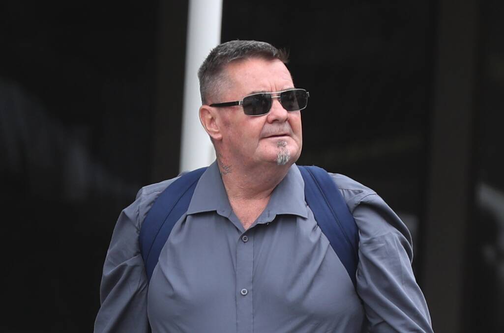 Mark Horsfall departs Wollongong Courthouse on Tuesday. 