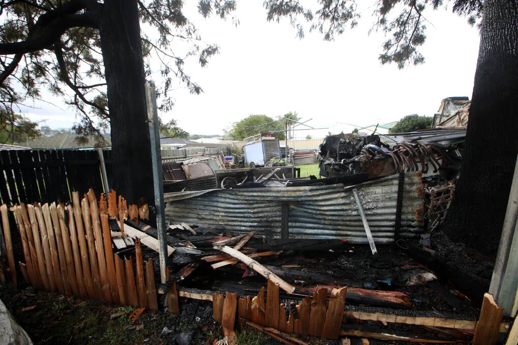 The fire damaged the fences of multiple neighbouring properties. Picture: Sylvia Liber 